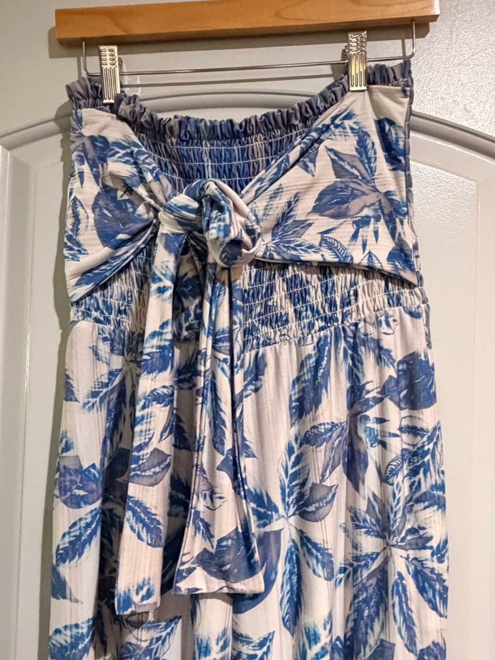 VENUS Blue and Light Purple Floral Swimwear Cover-Up